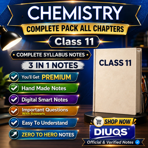 Class 11 Chemistry Ultimate Full Pack (All Chapters Included) | 3 IN 1 Notes