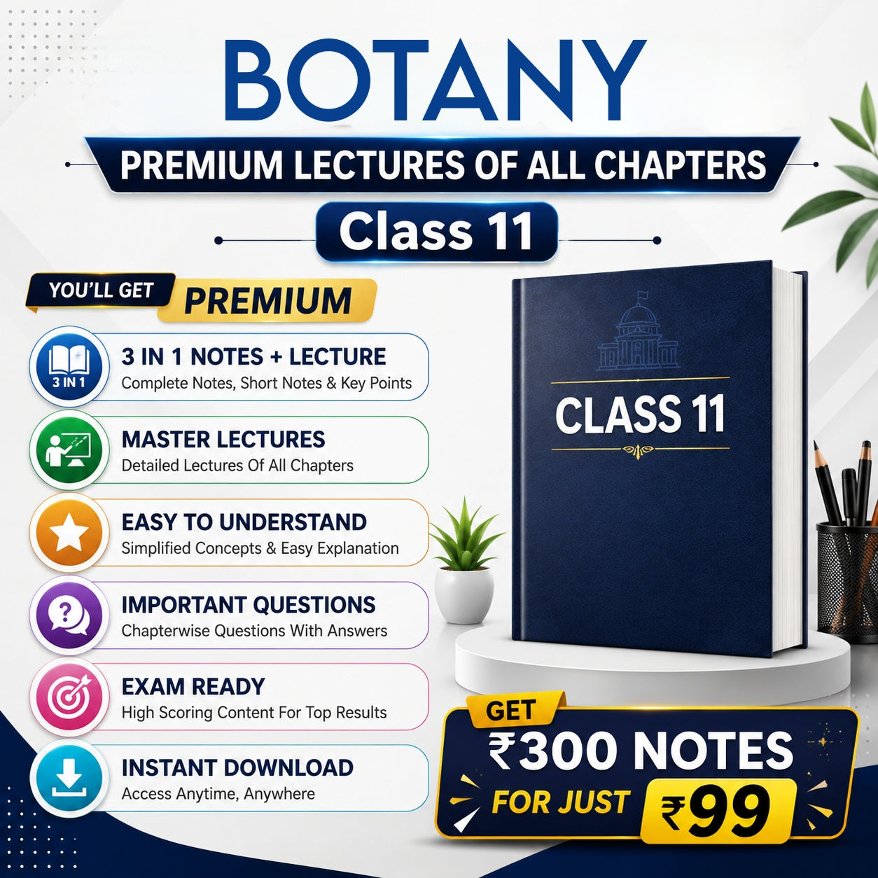 Class 11 Botany Complete Lecture Series + NOTES (All Chapters) | Full Course Access