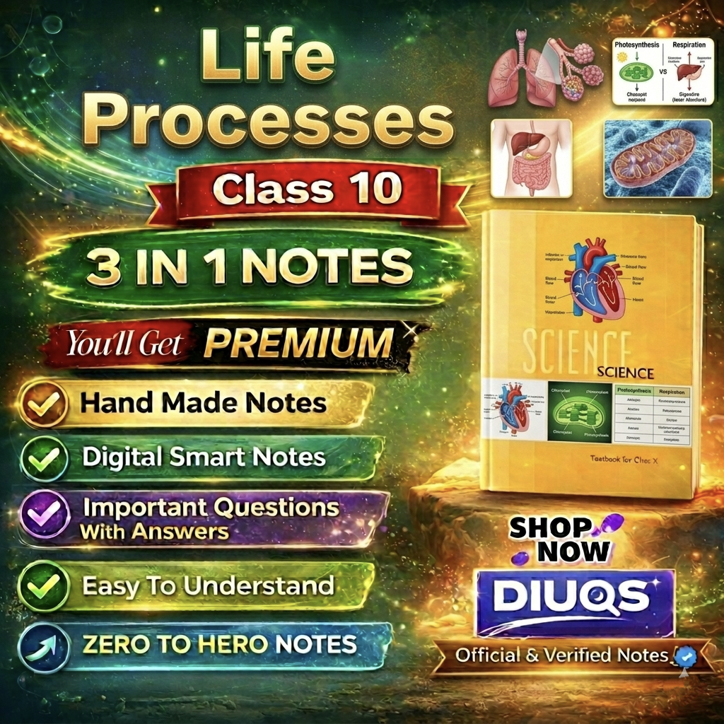 Premium Life Processes (3 IN 1 NOTES) Class 10th