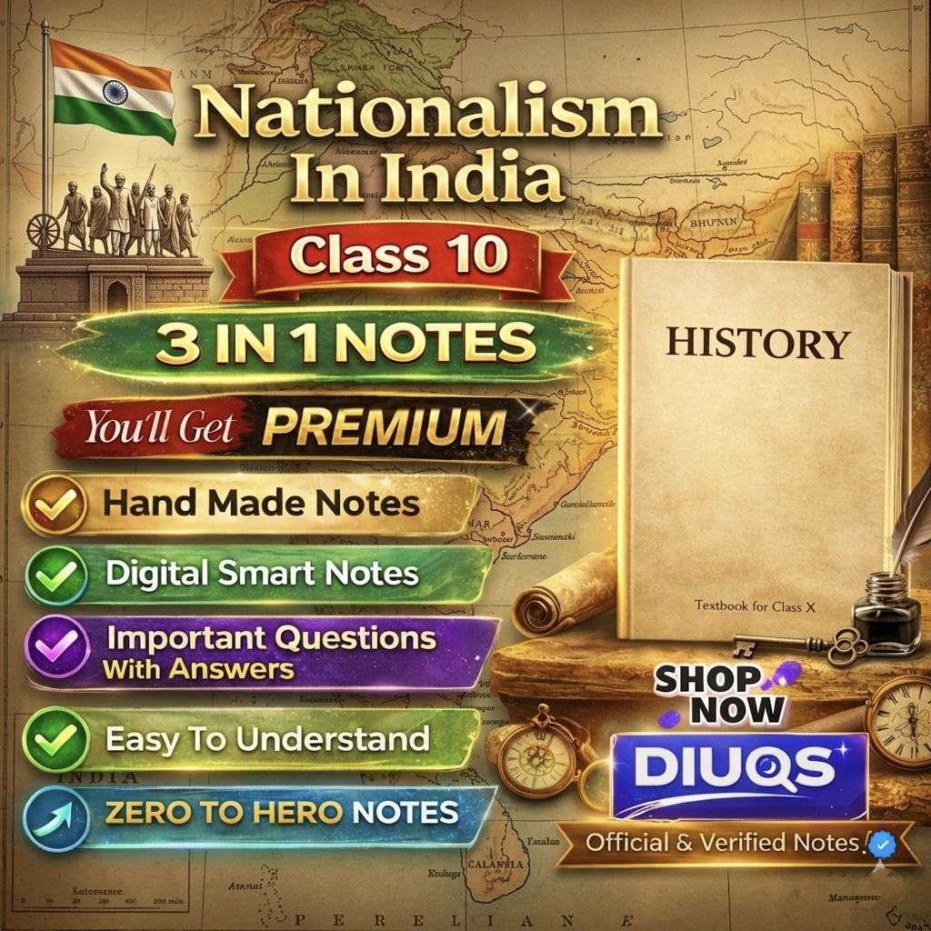Premium Nationalism In India 3 IN 1 NOTES) Class 10th