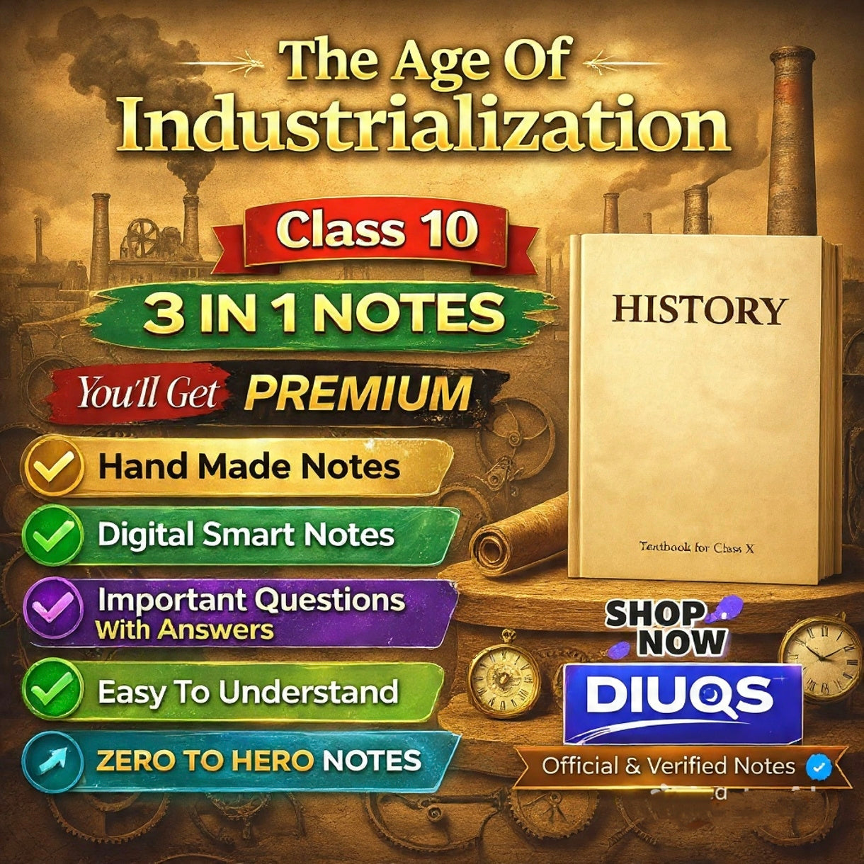 Premium The Making Of Global World 3 IN 1 NOTES) Class 10th