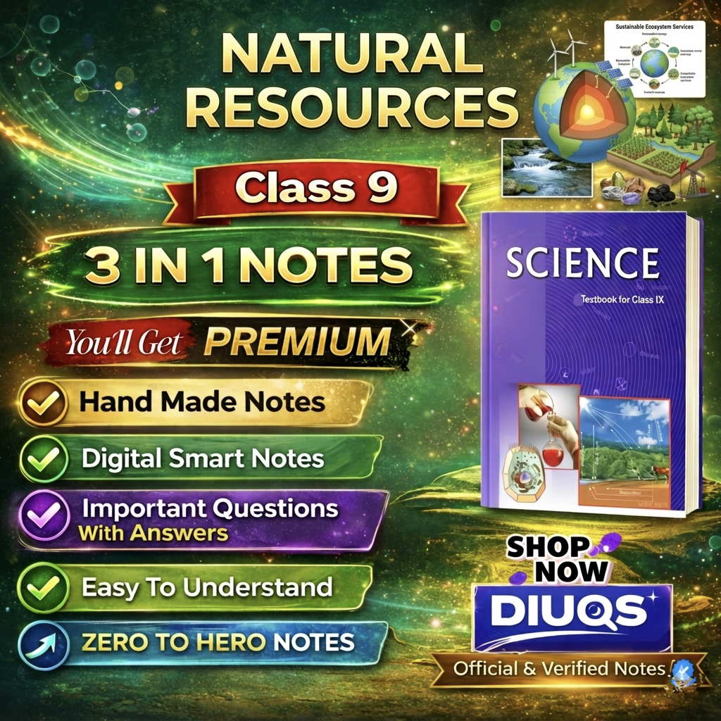Premium Natural Resources (3 IN 1 NOTES) | Class 9