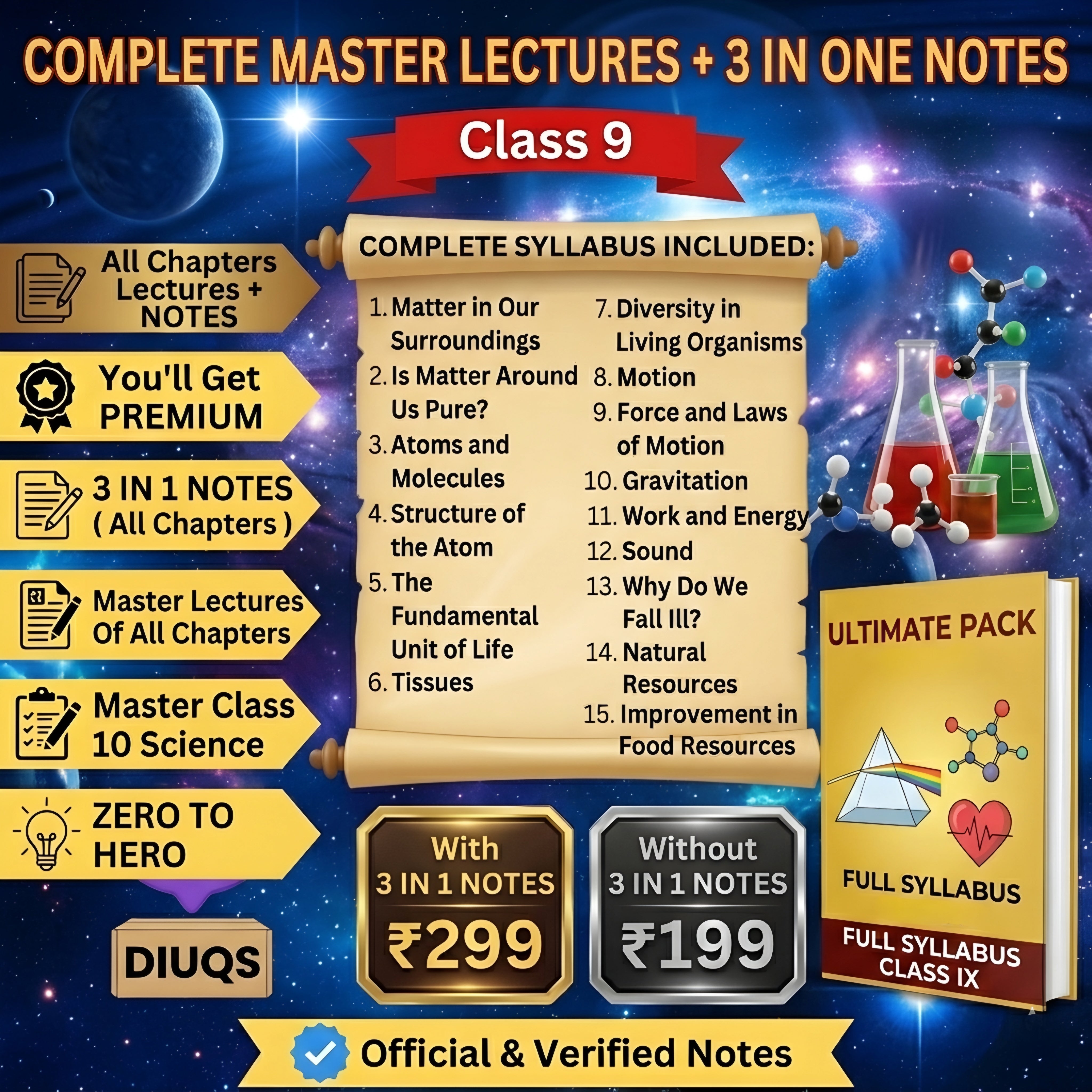 Class 9 Science Complete Lecture Series (All 15 Chapters) | Full Course Access