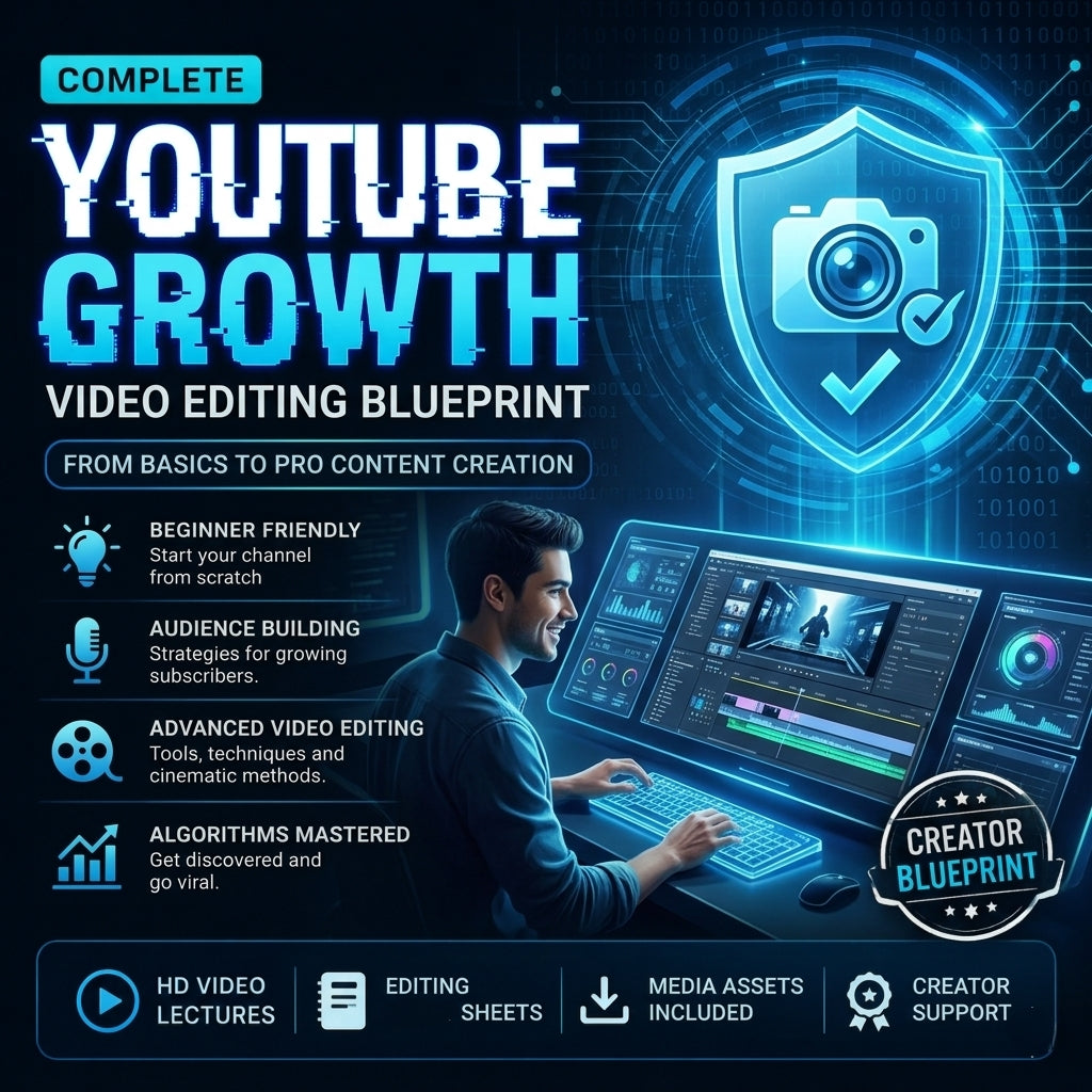 YouTube Growth & Video Editing Blueprint Full Course.