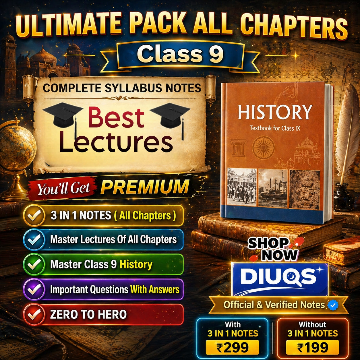 Class 9 HISTORY Complete Lecture Series + NOTES (All Chapters) | Full Course Access